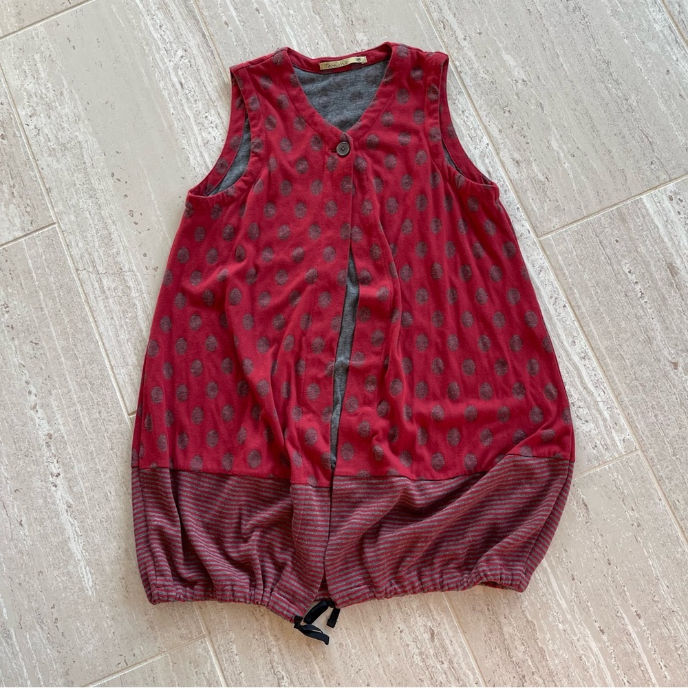Stylish Red and Gray Women's Vest